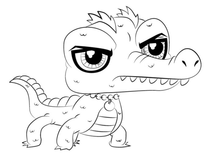 Livre de coloriage Crocodile Wiggles McSunbask
