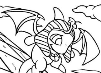 Livre de coloriage Dragon volant de Neopets