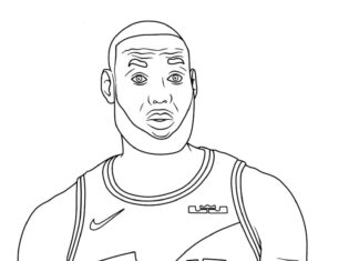 Livre à colorier imprimable Lebron James NBA