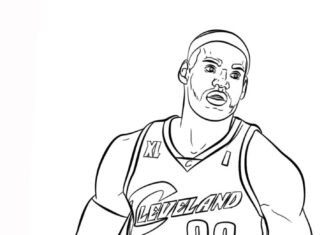 Lebron James coloring book for kids to print