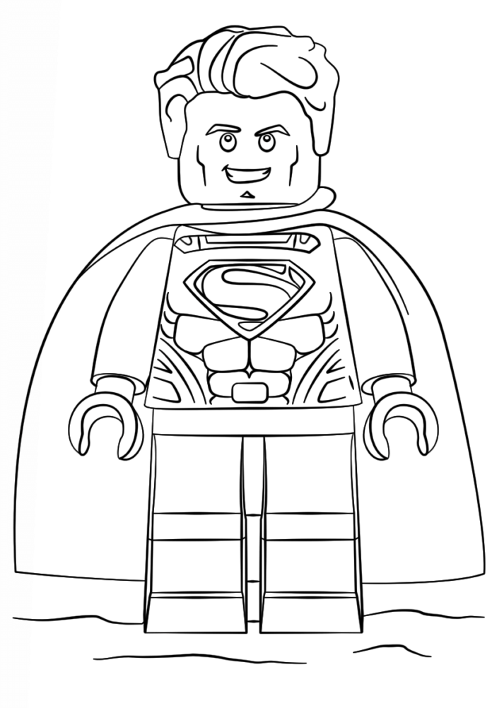 Lego DC Super-Homem de colorir para meninos