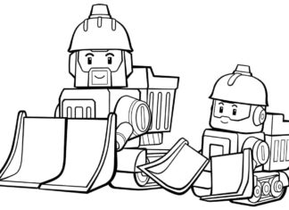 Lego Robocar Poli színezőkönyv gyerekeknek