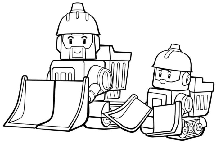 Livre à colorier pour enfants Lego Robocar Poli