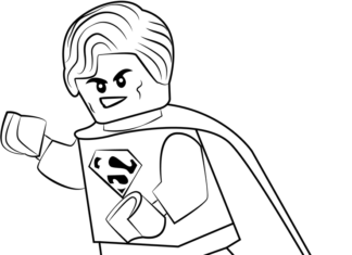 Kolorowanka Lego Superman ludzik