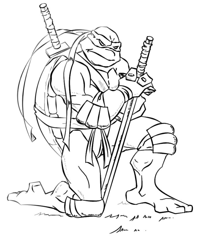 Omalovánky Želvy Ninja Leonardo