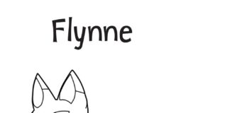 Omaľovánka Flynne the Puffin Fox