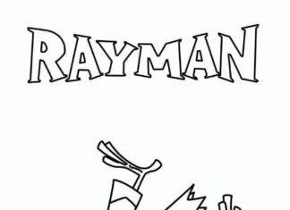 Libro da colorare del logo di Rayman