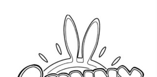 Sunny Bunnies Cartoon Logo Malbuch zum Ausdrucken