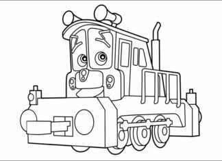 Libro da colorare sulle locomotive di Calley