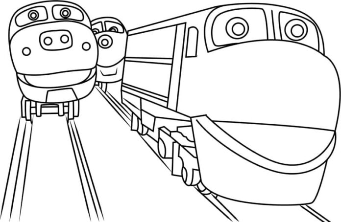 Chuggington lokomotiver til udskrivning som malebog
