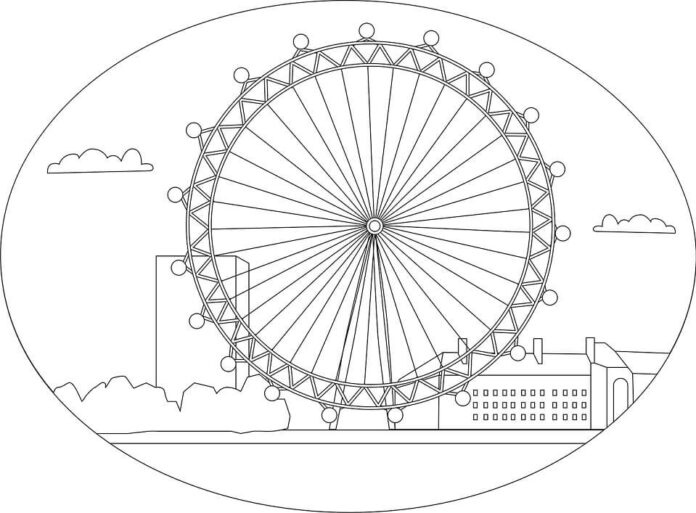 Livre de coloriage imprimable sur le London Eye