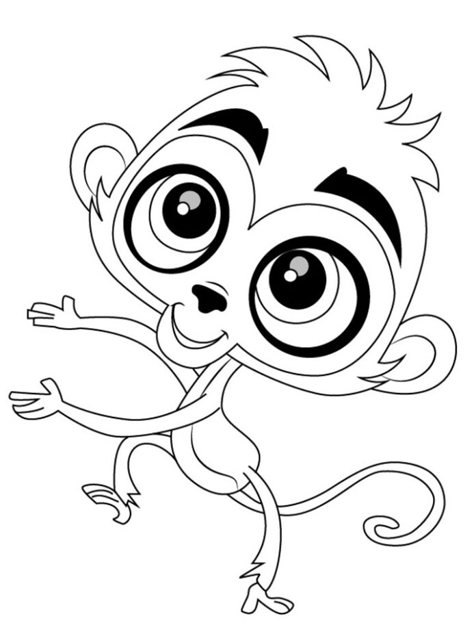 Cheep Cheep Monkey målarbok