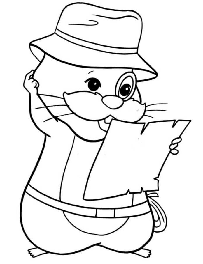Little explorer coloring book with map
