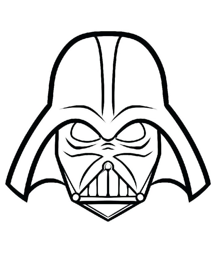 Omaľovánka masky Darth Vadera
