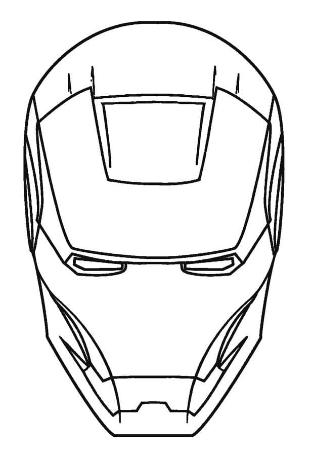 Utskrivbar Iron Man Mask Färgbok