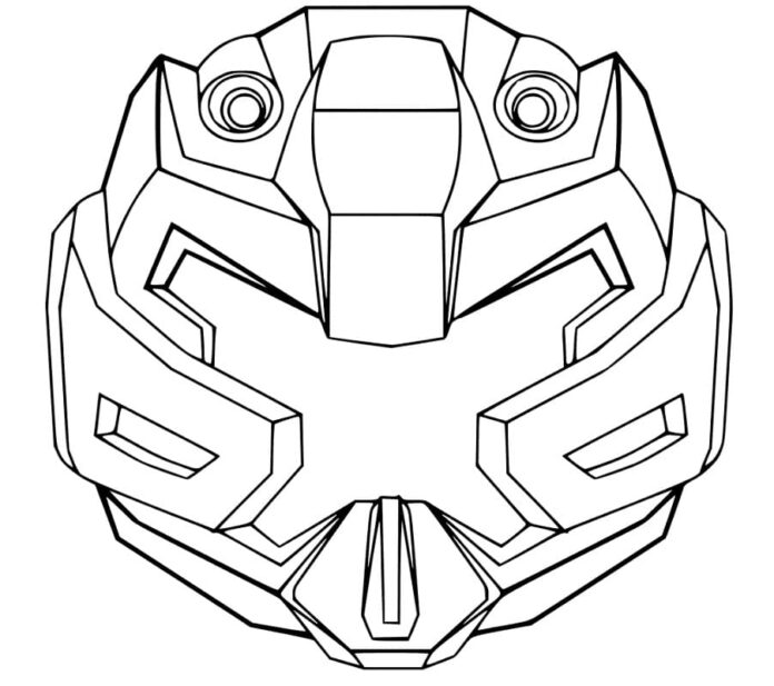 Coloring Book Robot Mask from Fairy Tale