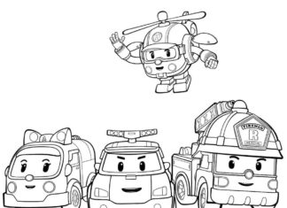 Coloring Book Machines with Robocar Poli