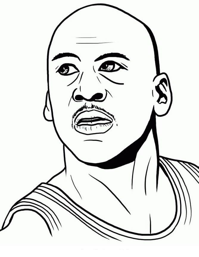 Livre à colorier imprimable Michael Jordan NBA