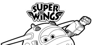 Mira Super Wings malebog til udskrivning