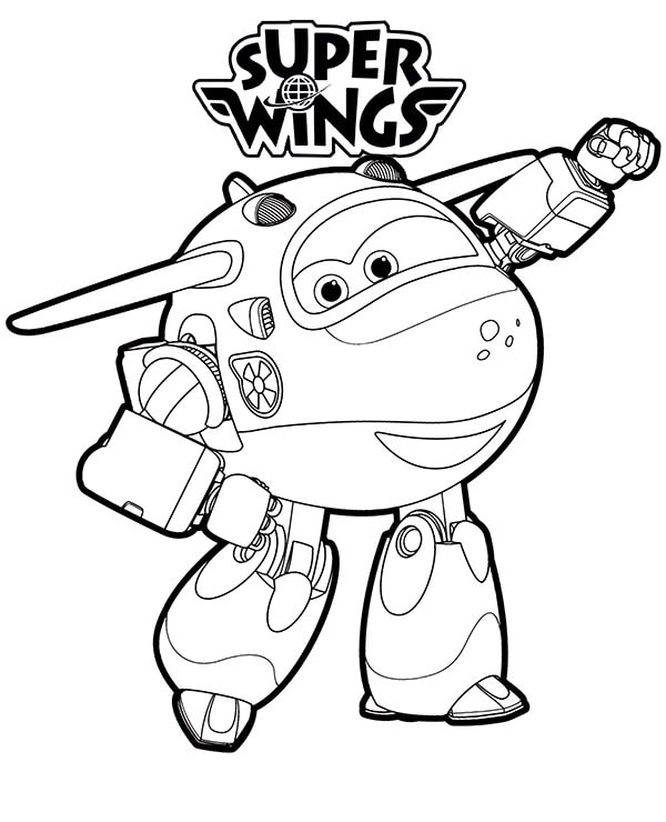Livre à colorier imprimable Mira Super Wings