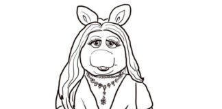 Miss Piggy coloring book for kids