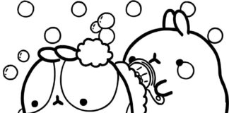 Molang and friends coloring book