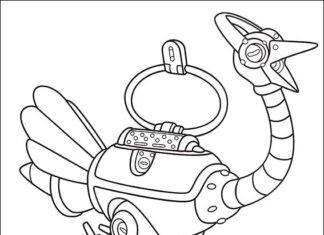 Livro de colorir Momo do desenho animado Astro boy