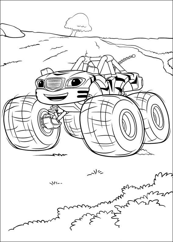Monster Truck Stripes Coloring Book