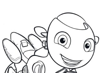Coloring Book Motorcycle Ricky from the fairy tale