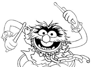 Muppet kifestőkönyv gyerekeknek nyomtatásra és online