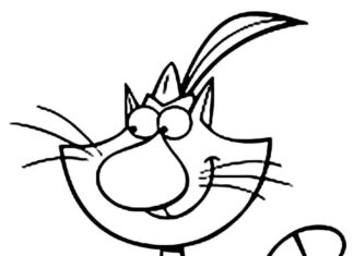 Nature Cat coloring book for kids to print