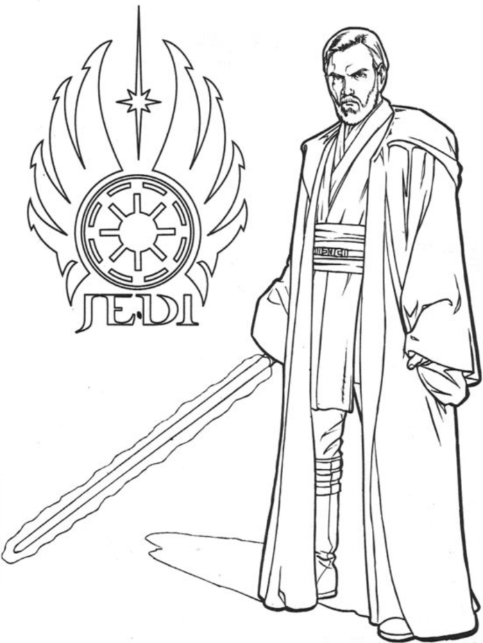 Livre de coloriage Obi Wan Kenobi