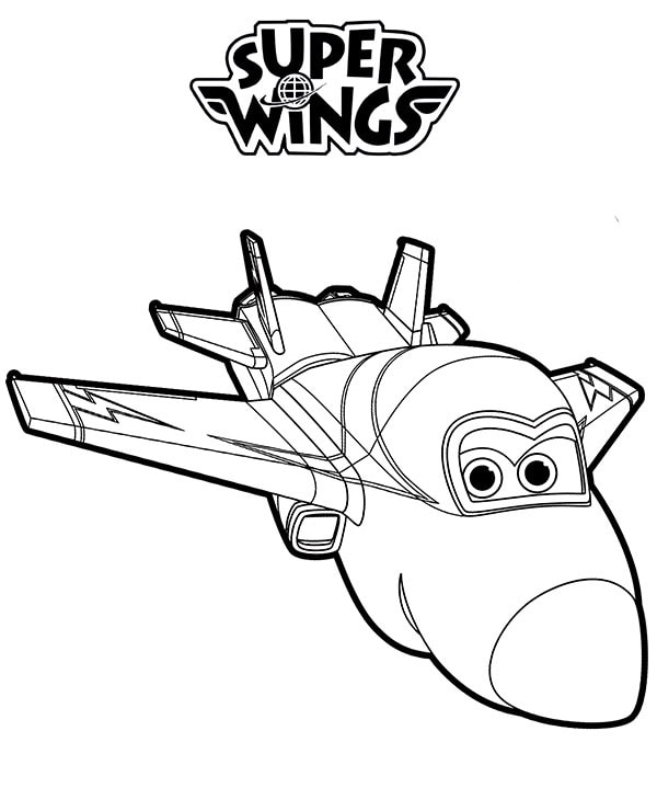 Livre à colorier sur le jet Jerome Super Wings