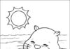 Coloring Book Sunbathing on the Beach with Zhu Zhu Pets