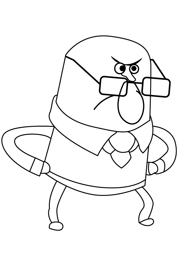 Malebog Mr Robinson fra Gumball-tegnefilmen