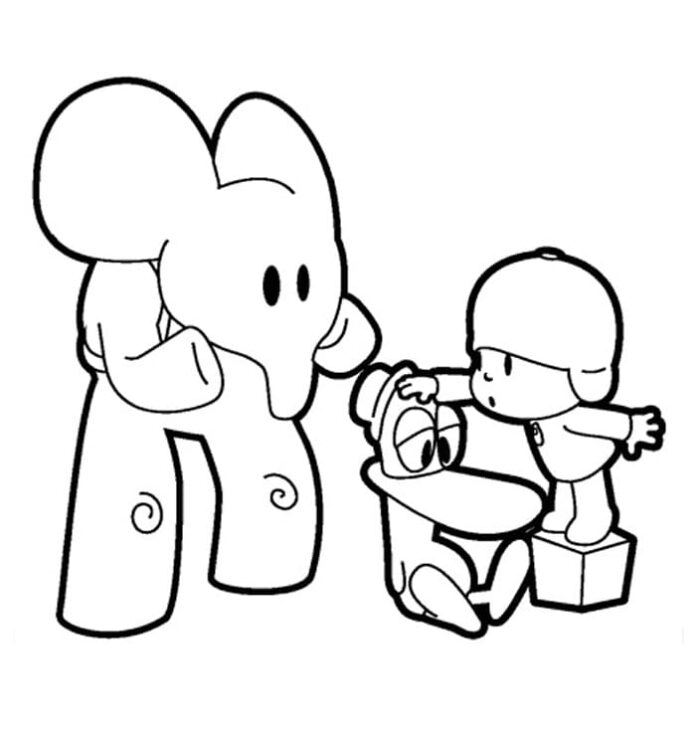 Pato und der Elefant Malbuch