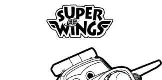 Paul Super Wings Coloring Book