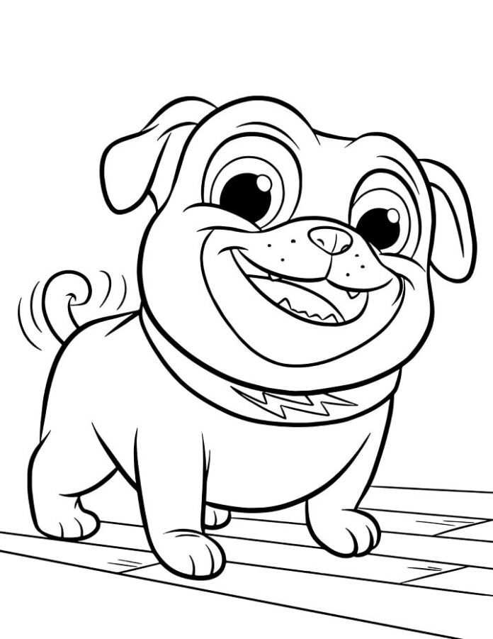 Tlačiteľné pes Bingo Omaľovánky pre deti