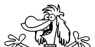 Coloring Book Dog Hal from Nature Cat