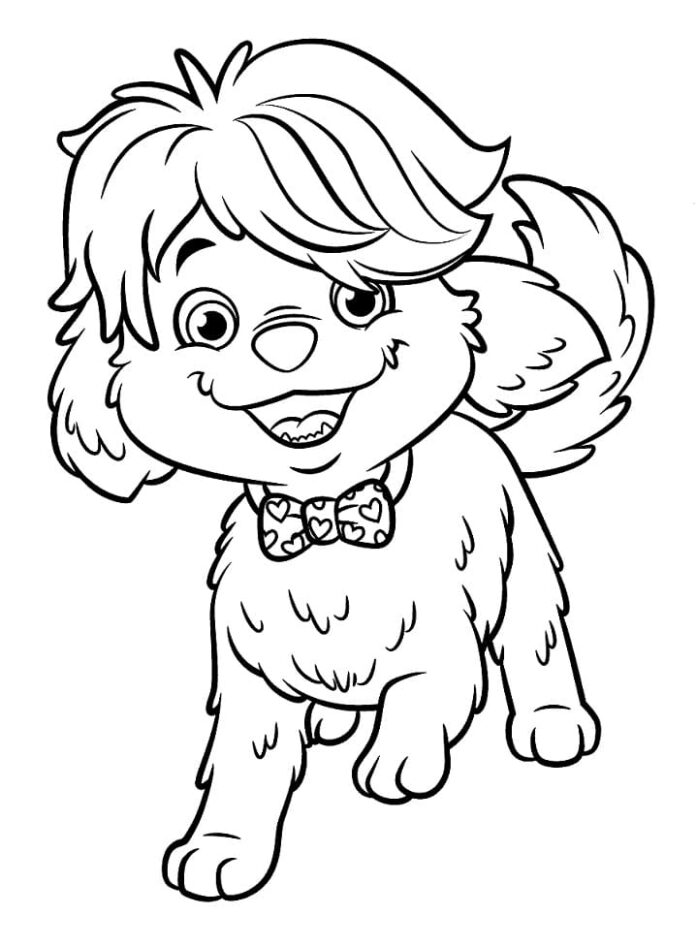 Coloring Book Fairy Dog
