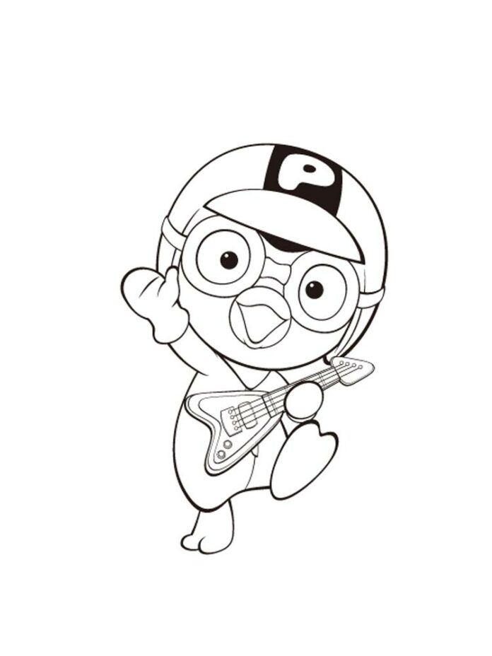 Penguin coloring book from the fairy tale Pororo the Little Penguin  printable and online