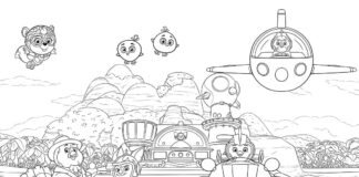 Top Wing Planet Coloring Book