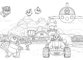 Top Wing Planet Coloring Book