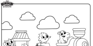 Printable Pikwik Pack Train Coloring Book