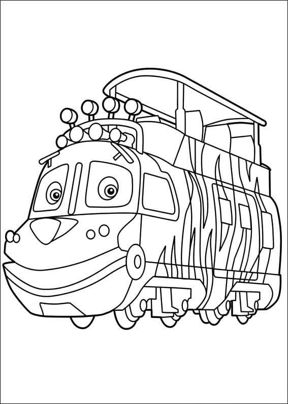 Livro colorido Veículo ferroviário de um conto de fadas