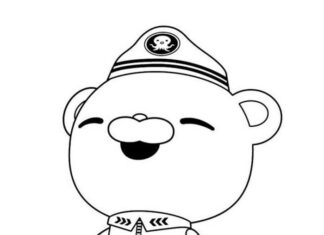 Captain Barnacles character coloring book for kids from the cartoon