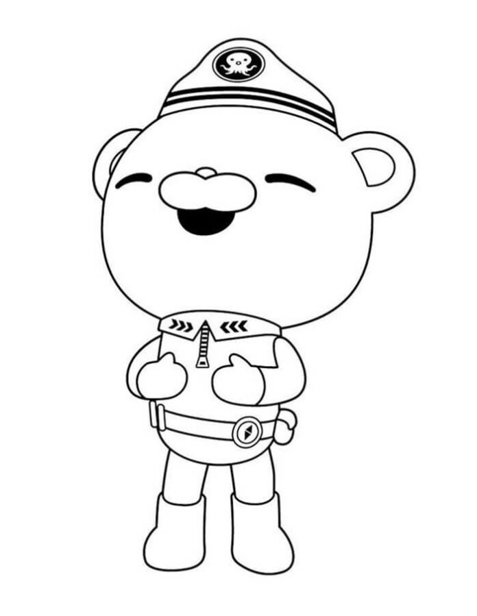 Captain Barnacles character coloring book for kids from the cartoon