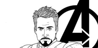 Iron Man character coloring book for kids to print
