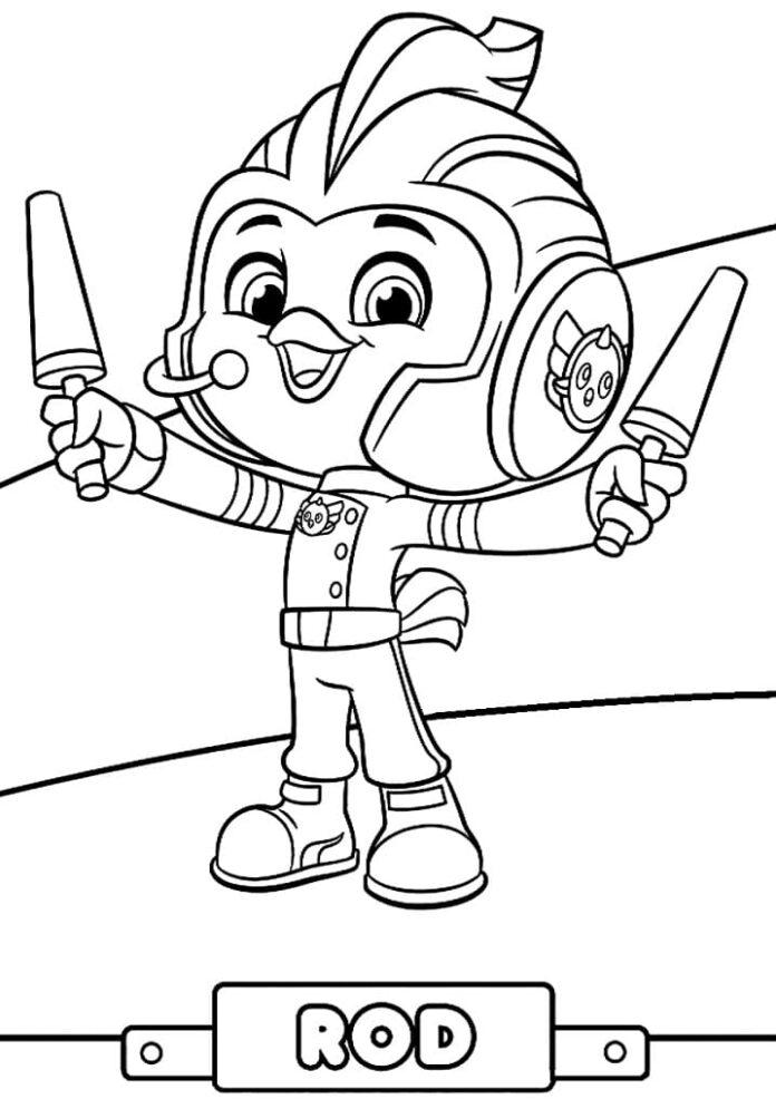 Printable Rod Top Wing Character Coloring Book