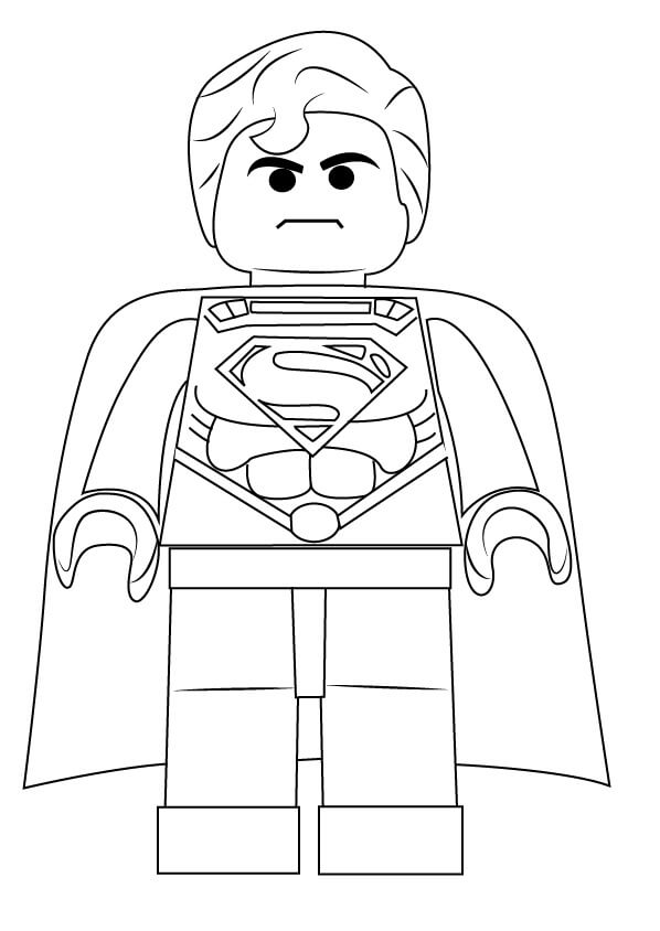 Omalovánky Superman Lego pro kluky k vytisknutí